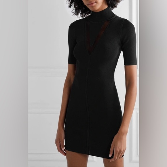 Cushnie - Sheer Panel Body-Con Dress - Picture 2 of 9